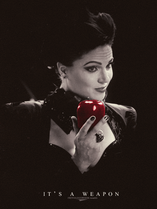 Once Upon A Time Regina Mills Holding Apple GIF