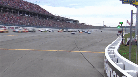 One Car Separated On Nascar Crash GIF