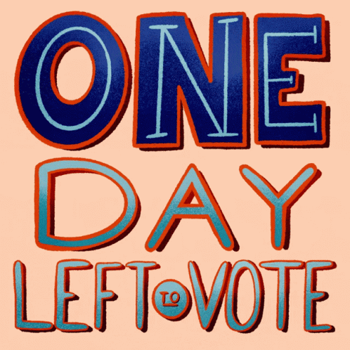 One Day Left To Vote GIF