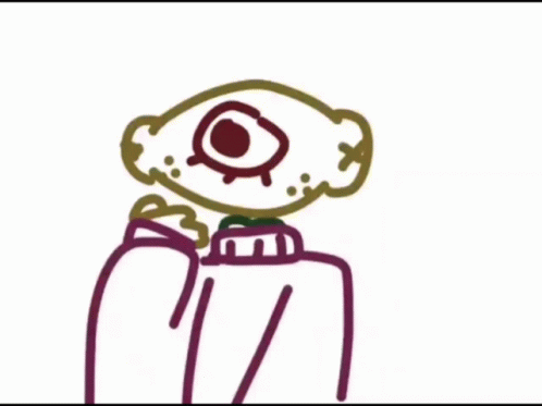 One-Eyed Person in Purple Shirt