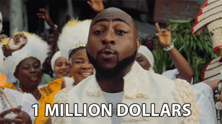 One Million Dollars Davido Music Video GIF