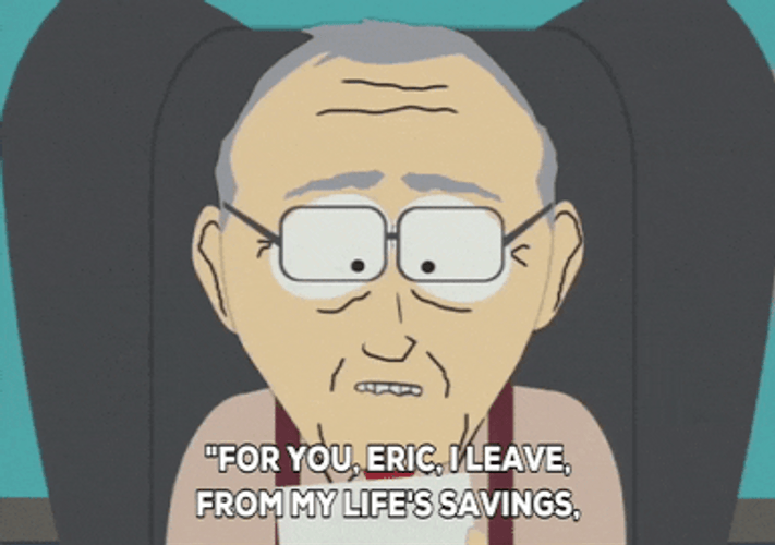 One Million Dollars Larry King South Park GIF
