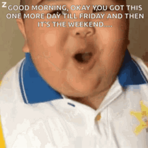 One More Day Cute Fat Kid Thumbs Up GIF