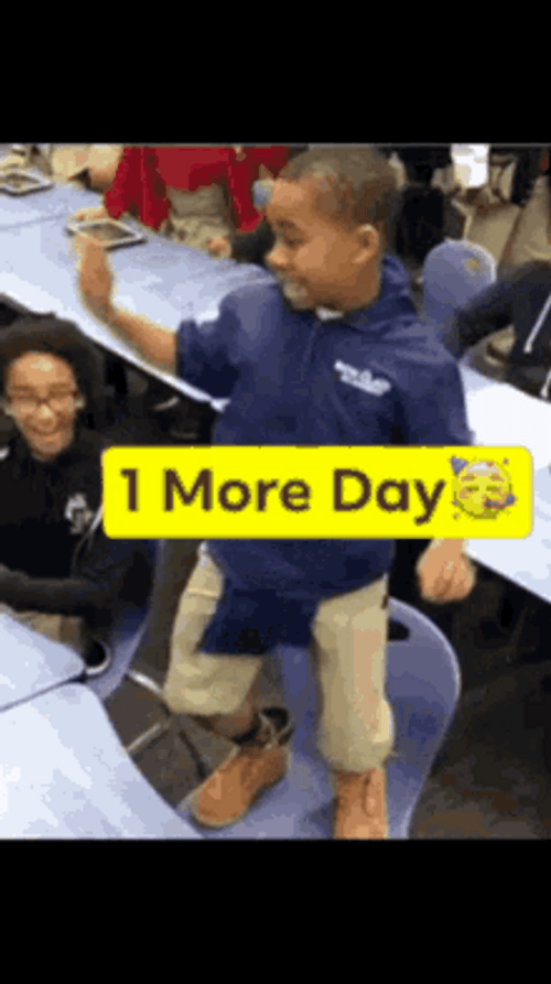 One More Day Excited Boy Dancing Meme GIF