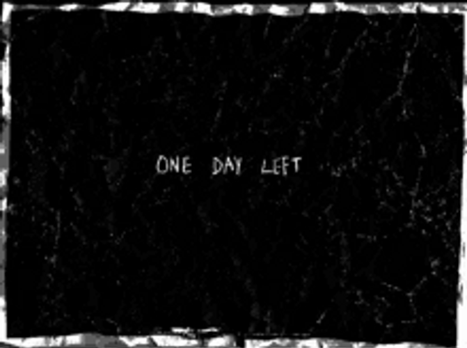 One More Day Left Animated Text Glitch Omori GIF