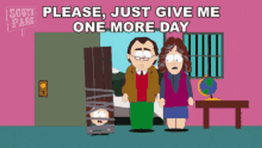 One More Day Mr. Mrs. Costwolds South Park GIF