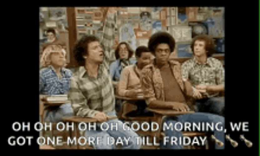 One More Day Raise Hand Classroom Vintage Movie GIF
