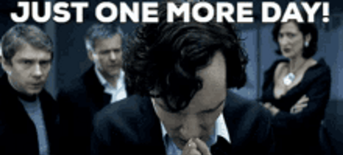 One More Day Sherlock Holmes Benedict Cumberbatch GIF