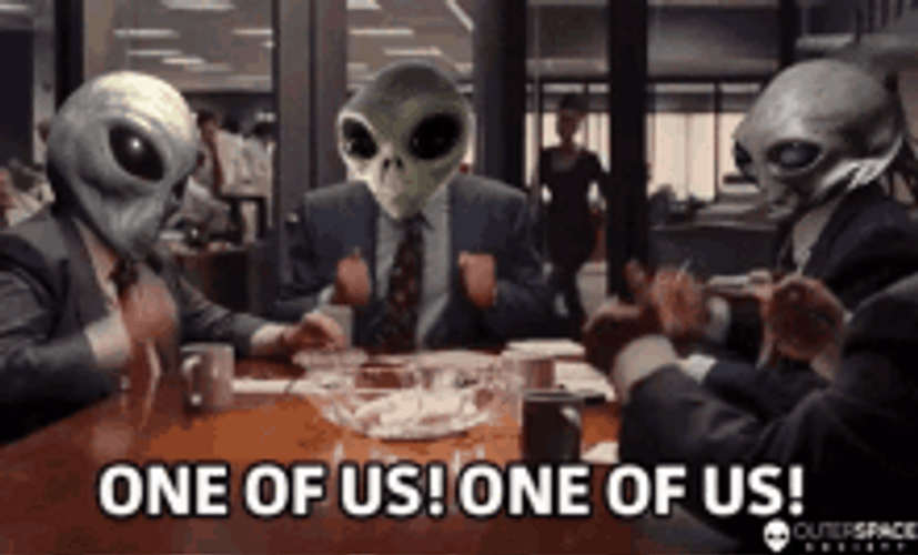 One Of Us Alien Heads Meme GIF