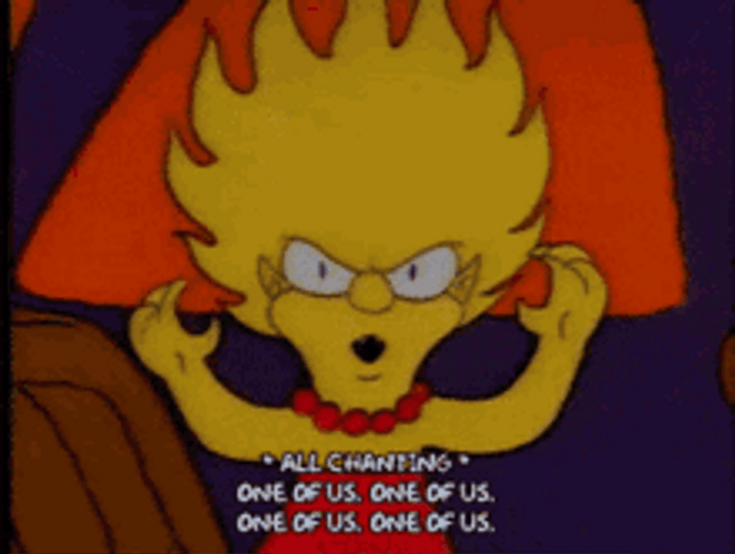 One Of Us Scared Homer Simpson GIF