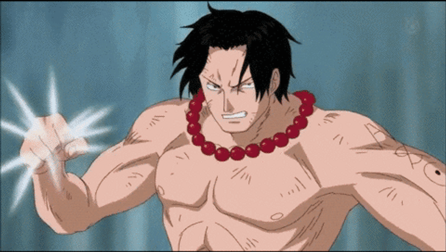 One Piece Ace Strong Fiery Punch GIF