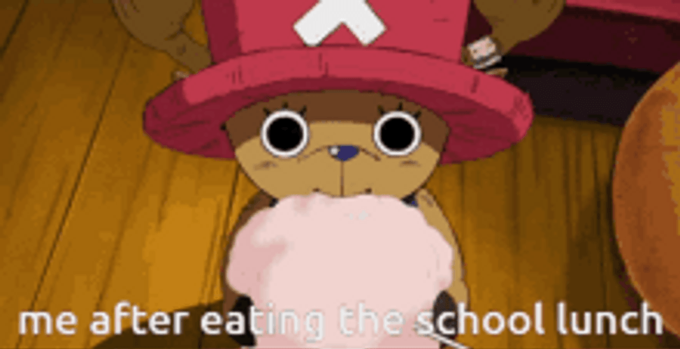 One Piece Chopper Eating Cotton Candy GIF