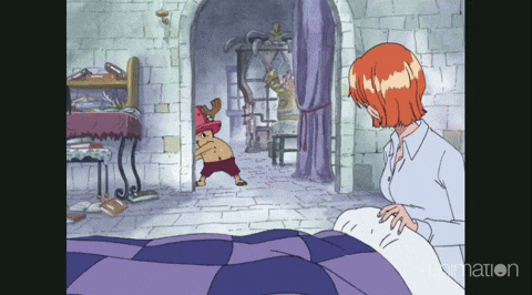 One Piece Chopper Getting Caught By Nami GIF