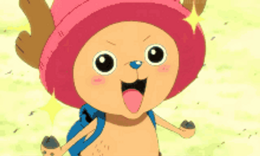 One Piece Chopper Happy Sparkling Animation GIF