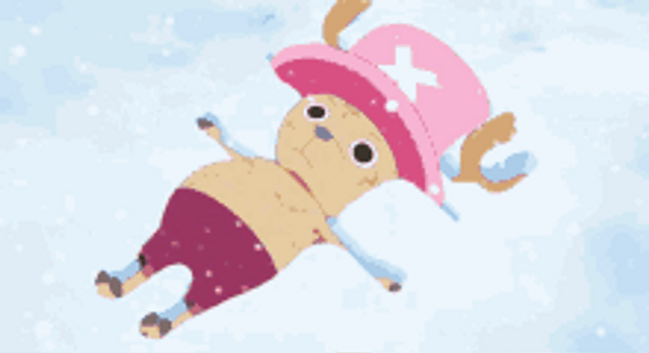 One Piece Chopper Thinking Lying Snow Lying GIF