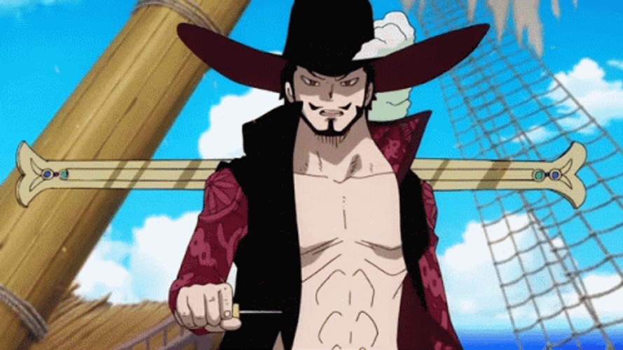 One Piece Dracule Mihawk GIF.