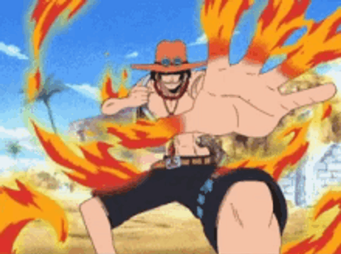 One Piece Fire User Character GIF.