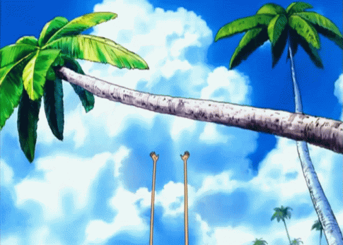 One Piece Luffy On Coconut Tree GIF