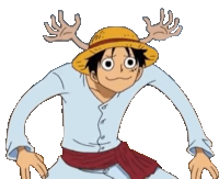 One Piece Monkey D Luffy Sticker GIF