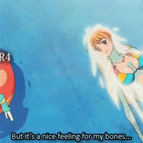 One Piece Nami Swimming GIF