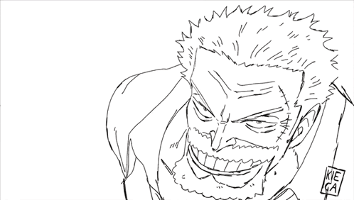 One Piece Sketched Garp GIF
