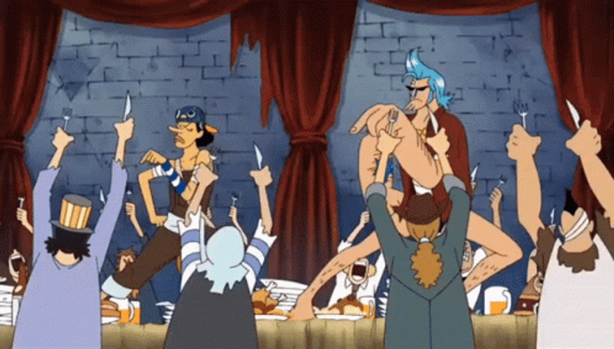 One Piece Usopp And Franky Dancing GIF