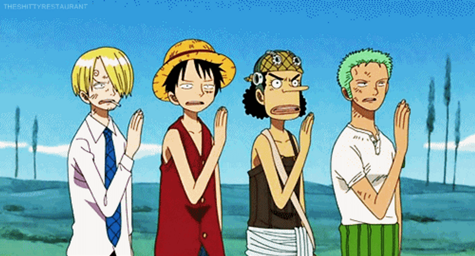 One Piece Usopp, Luffy, Zoro, And Zanji GIF