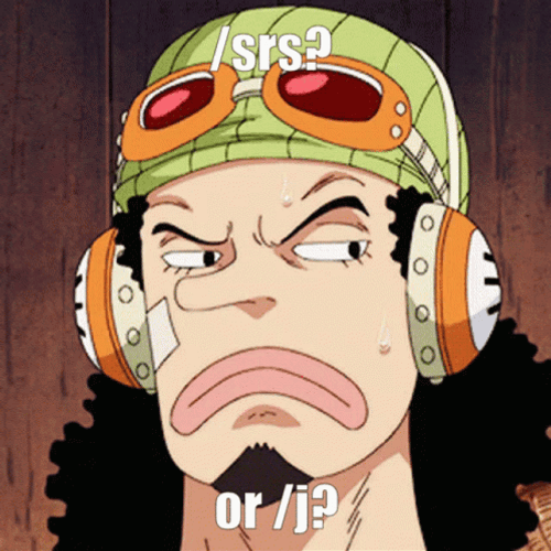 One Piece Usopp Reasing Eyebrows GIF