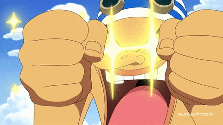 One Piece Usopp Stomping Hands GIF