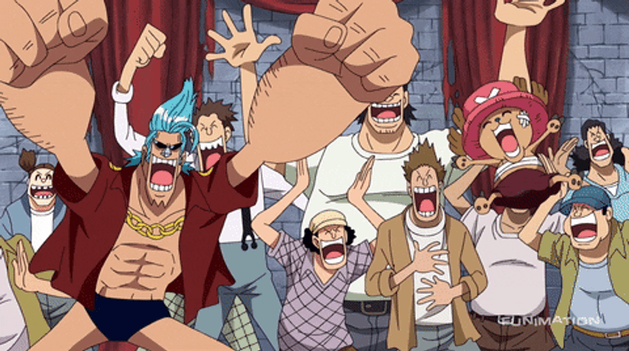 One Piece Usopp With Friends Shouting GIF