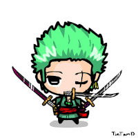 One Piece Zoro Sticker GIF