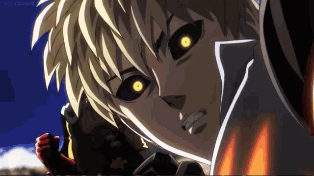 One Punch Man Saitama Vs. Genos GIF