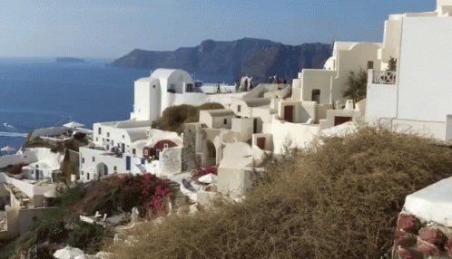 One Side Of Santorini Greece GIF
