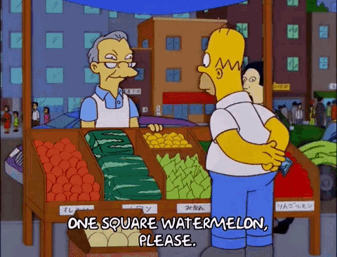 One Square Watermelon Please The Simpsons GIF