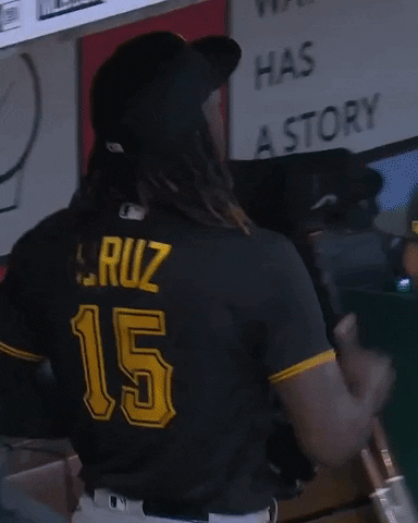 Oneil Cruz Happy On The Dugout GIF