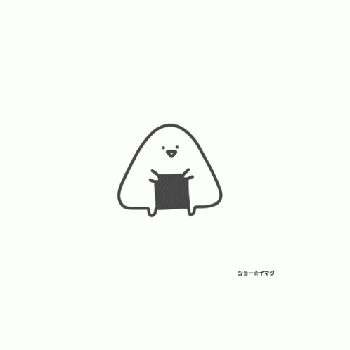 Onigiri With Straw Saying Show