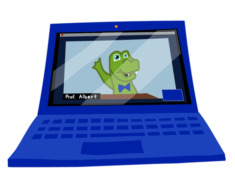 Online Class Teacher Waving Hello GIF