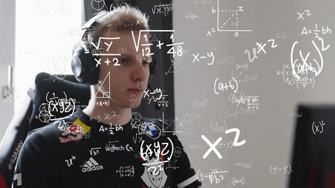 Online Game Player Calculating GIF