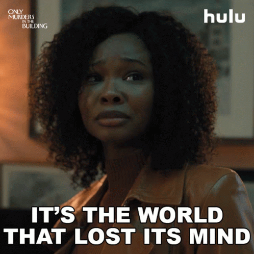 Only Murders In The Building Poster World Lost It GIF