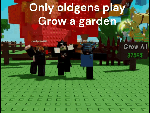 Only Oldgens Play Grow A Garden Video Game Screenshot GIF