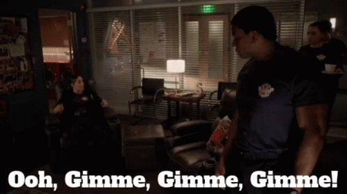 Ooh Gimme Gimme Gimme Gimme Written On Screen