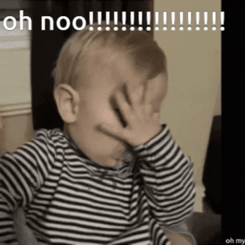 Oooo Nooo Baby Covering Face GIF