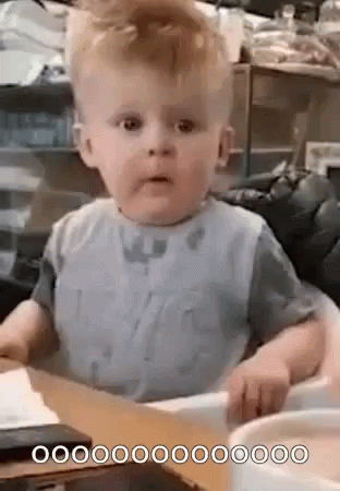 Ooooo Cute Baby Face Meme GIF