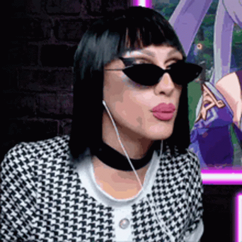 Woman In Sunglasses Oop Reaction To Her Enemy GIF