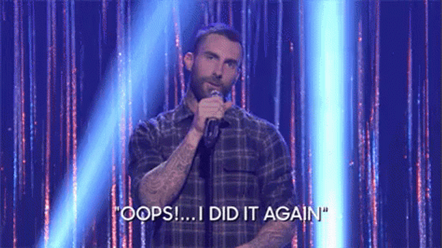 Oops Adam Levine Singing GIF