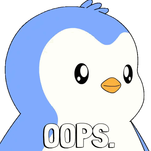 Oops Penguin Cartoon