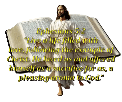 Open Bible with Jesus and Ephesians 5