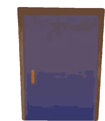 Open Blue Door to Room