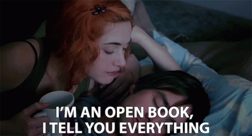 Open Book Tell Everything Kate Winslet GIF