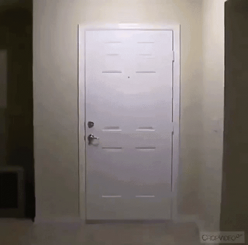 Open White Door Hallway Cropvideo Logo